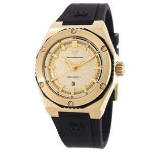 FX04321B NWT Technomarine Fashion Ladies Quartz Plastic and Stainless Steel Auth